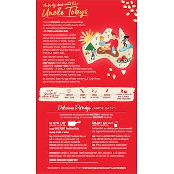 Uncle Tobys Rolled Oats Traditional Porridge 500g
