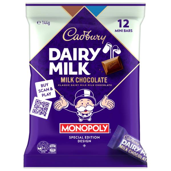 CADBURY DAIRY MILK CHOCOLATE SHAREPACK 12 PACK 144G