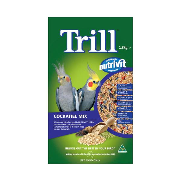 TRILL DRY BIRD SEED FOOD COCKATIEL MIX 1.8KG BOX