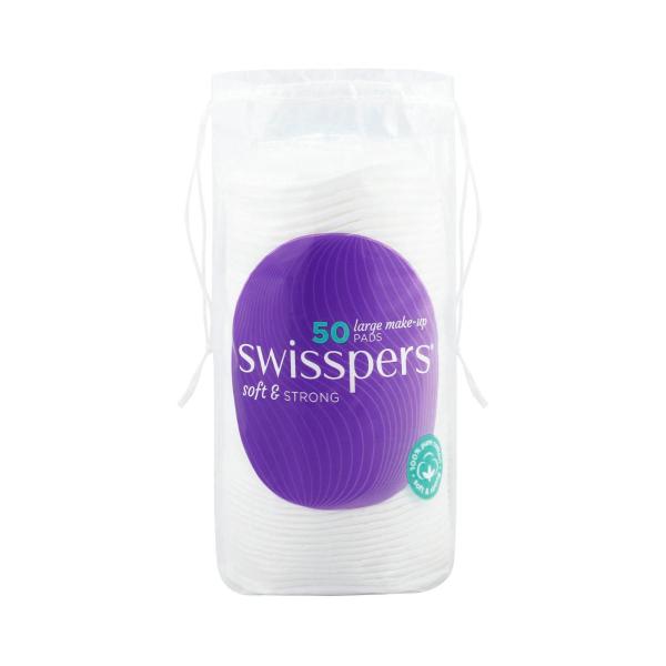 SWISSPERS COTTON MAKE-UP PADS LARGE 50 PACK