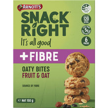 Arnotts Snack Right Oaty Bites Fruit & Oat 6 pack