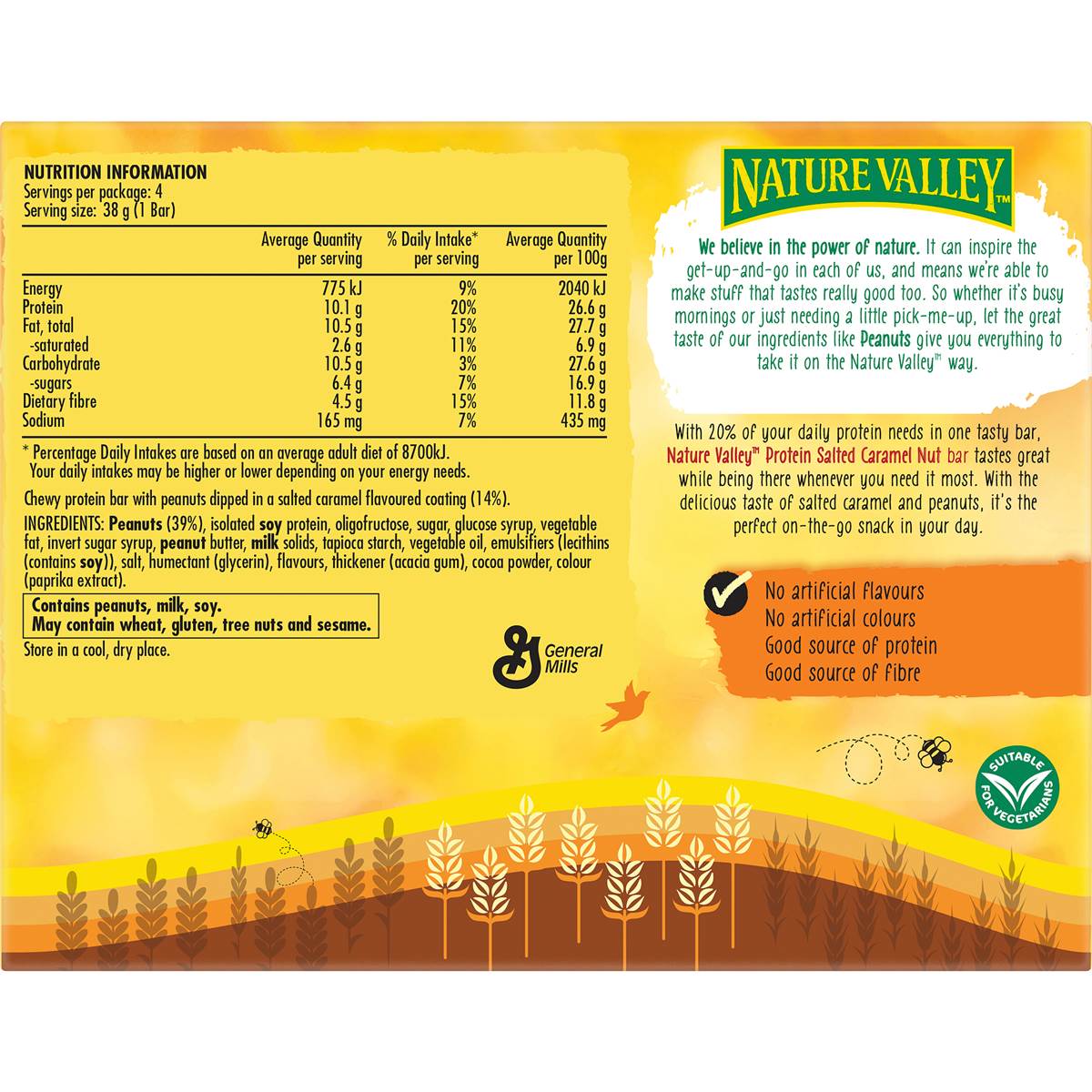 Nature Valley Salted Caramel Protein  Bars 4 pack