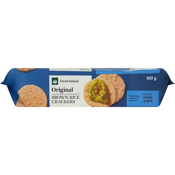 Woolworths Original Brown Rice Crackers 100g