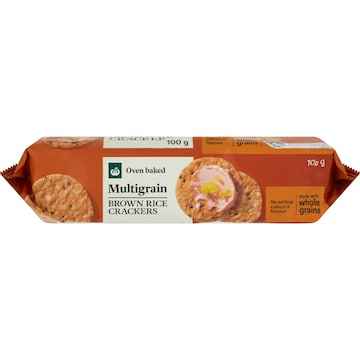 Woolworths Multigrain Brown Rice Crackers 100g