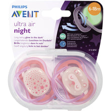 Avent Soother Night 6-18 Months 2 Pack