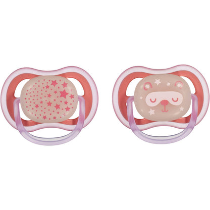 Avent Soother Night 6-18 Months 2 Pack