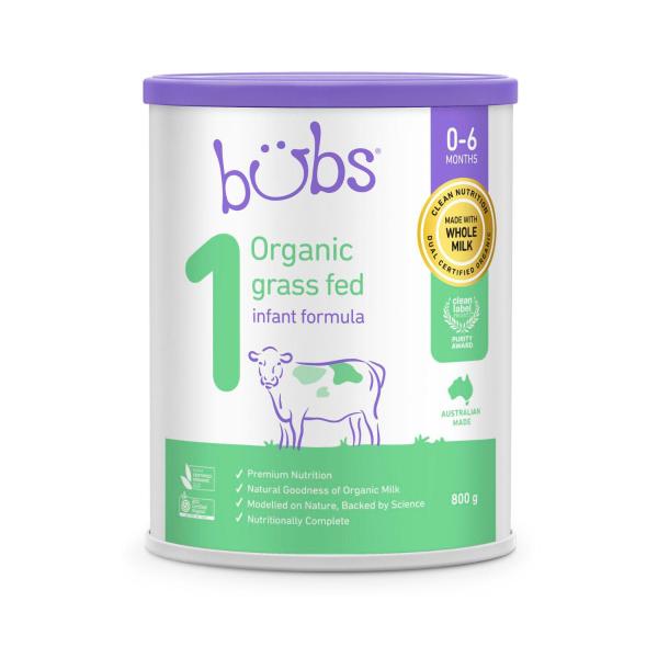 BUBS ORGANIC GRASS FED FORMULA - STAGE 1 800G