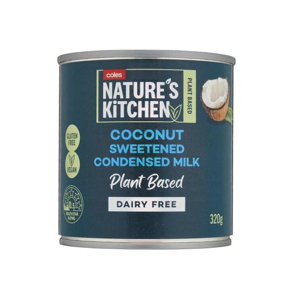 COLES NATURE'S KITCHEN COCONUT SWEETENED CONDENSED MILK 320G
