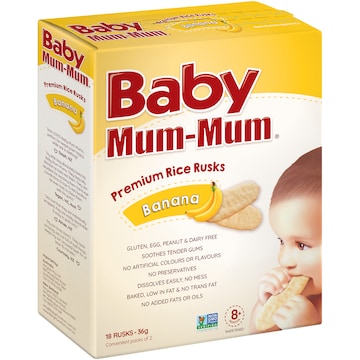 Baby Mum-Mum Snack Banana Rice Rusk 18 pack