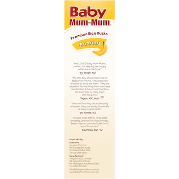 Baby Mum-Mum Snack Banana Rice Rusk 18 pack