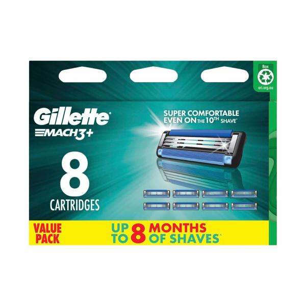 GILLETTE MACH3+ RAZOR CARTRIDGE 8 PACK
