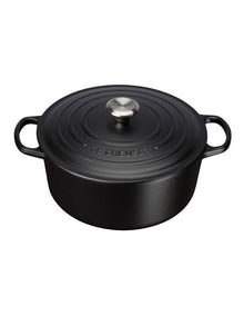 Signature Cast Iron Round Casserole Satin Black: Made in France