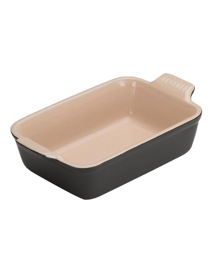 Heritage 26cm Rectangular Deep Dish Black