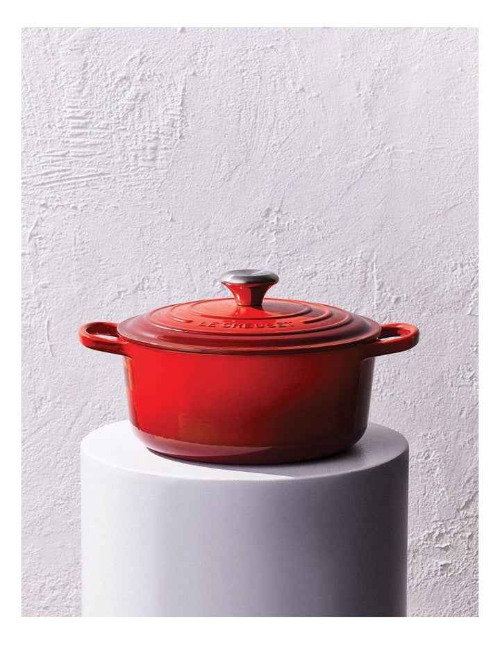 Signature Cast Iron Round Casserole Red