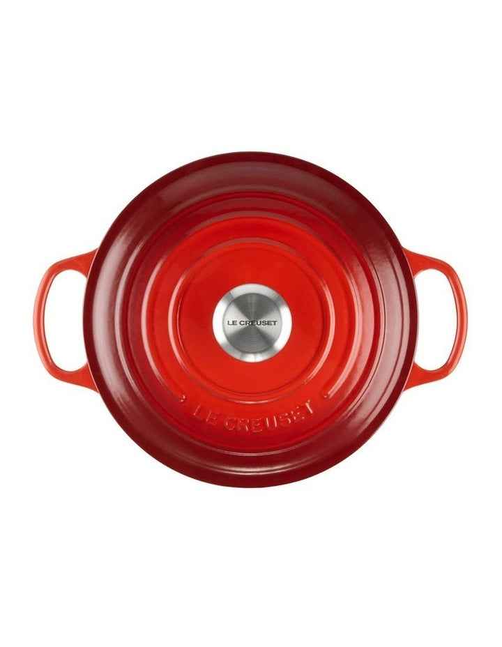 Signature Cast Iron Round Casserole Red