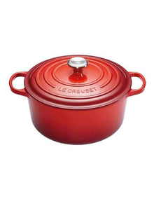 Signature Cast Iron Round Casserole Cerise: Made in France