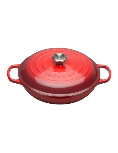 Signature 30cm Cast Iron Shallow Casserole Red