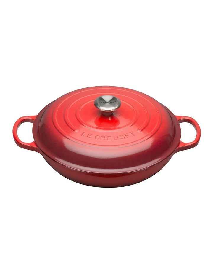 Signature 30cm Cast Iron Shallow Casserole Red
