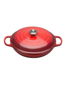 Signature 30cm Cast Iron Shallow Casserole Red