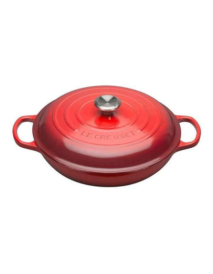 Signature 30cm Cast Iron Shallow Casserole Red