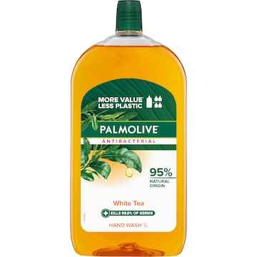 Palmolive Liquid Hand Wash Antibacterial White Tea Refill 1L