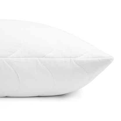 2 Pack Quilted Pillow Protectors - White