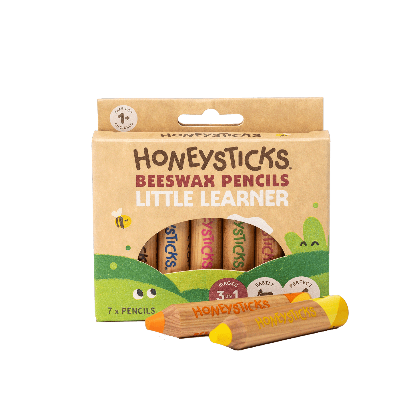 Honeysticks Magic 3-in-1 Beeswax Pencils Little Learners 7pcs Art and craft for kids 3yrs+