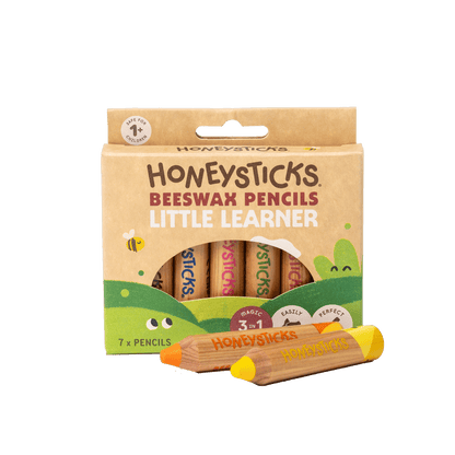 Honeysticks Magic 3-in-1 Beeswax Pencils Little Learners 7pcs Art and craft for kids 3yrs+