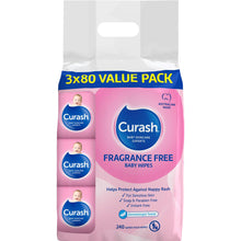 Curash Baby Wipes Fragrance Free 240 Pack