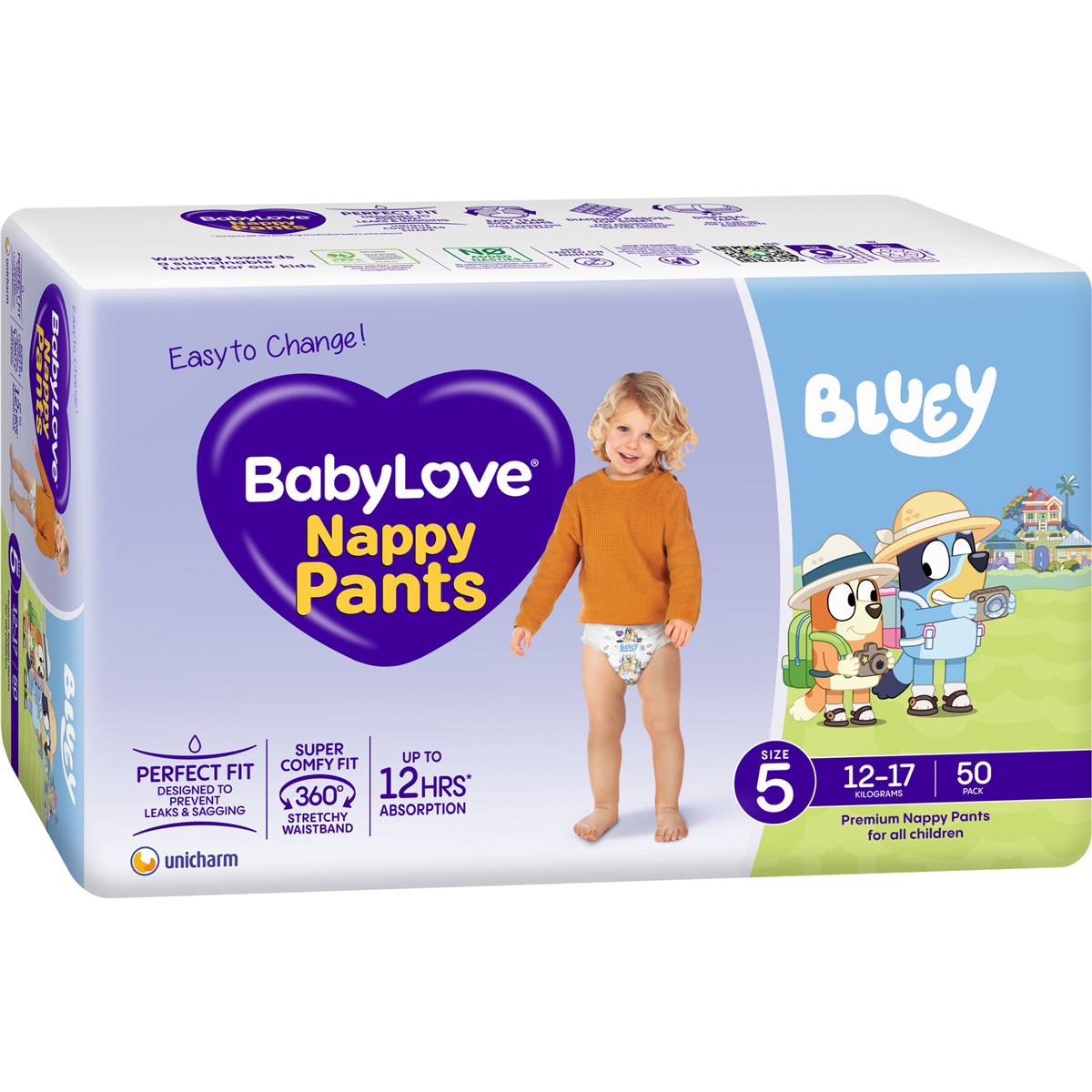 Babylove Nappy Pants Size 5 (12-17kg) 50 Pack