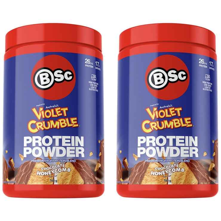 BSc x Violet Crumble Protein Powder Chocolate Honeycomb 2 x 700g