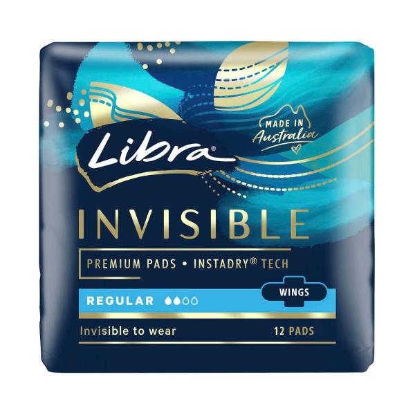 LIBRA INVISIBLE:PADS REGULAR WING:12:PACK