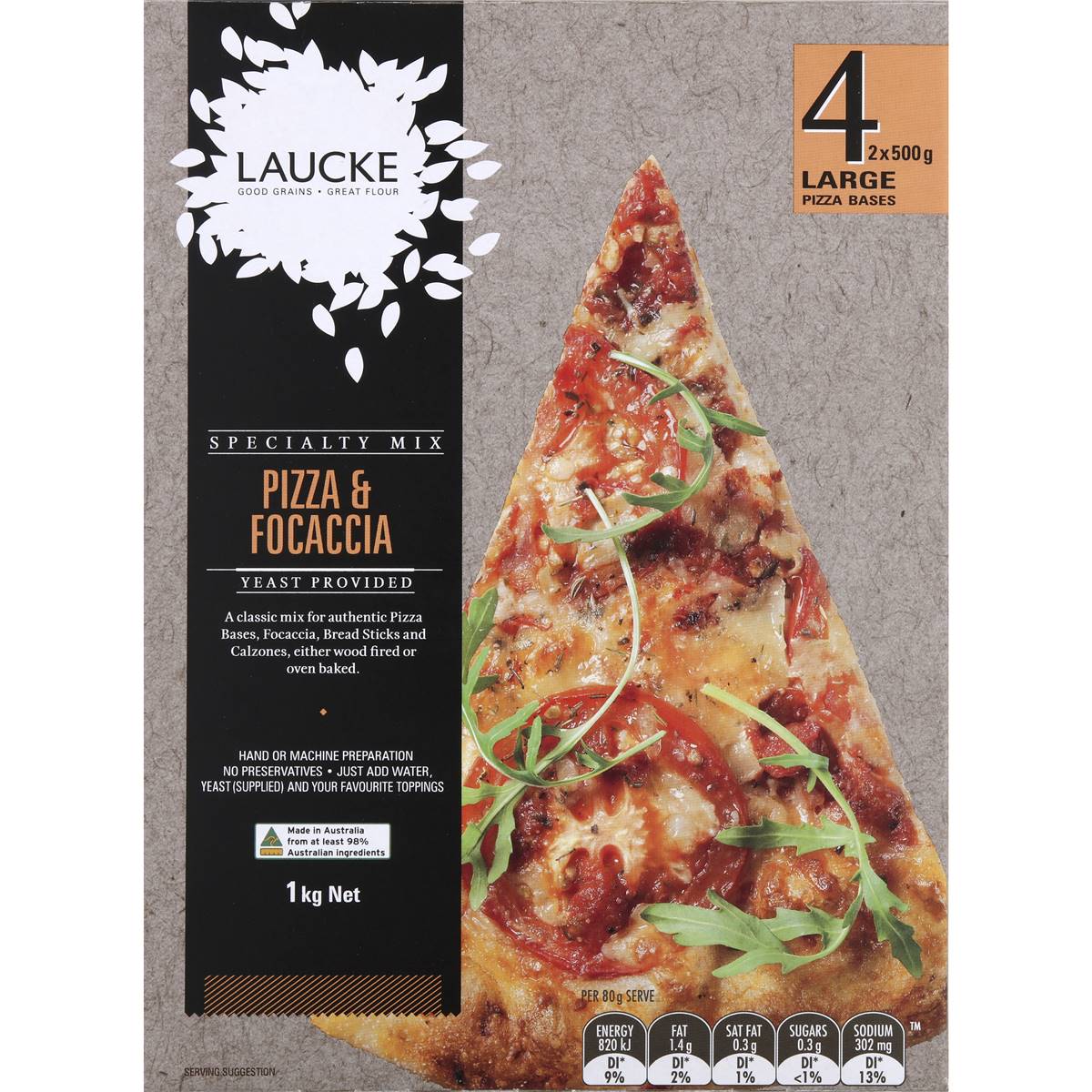 Laucke Pizza & Focaccia Dough Mix 1kg