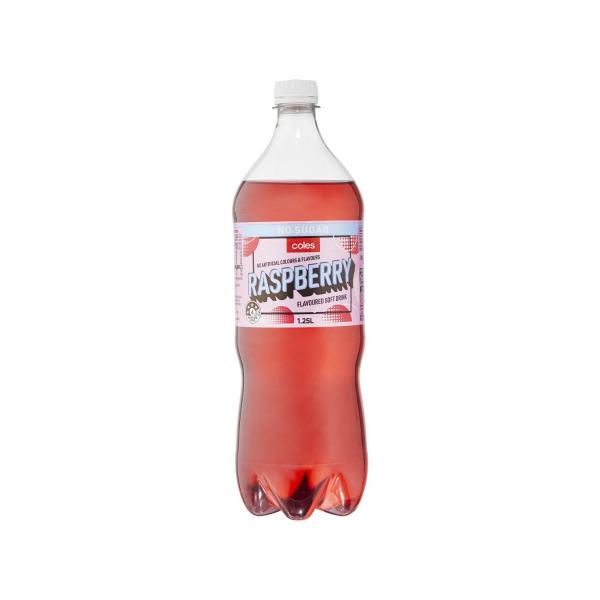 COLES SOFT DRINK DIET RASP 1.25L