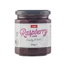 COLES PREMIUM RASPBERRY JAM 345G