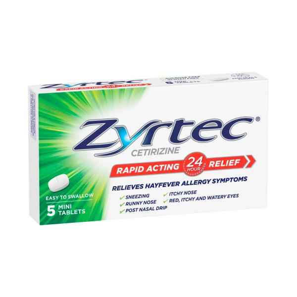 Rapid Acting Hayfever Allergy Relief Antihistamine Mini Tablets