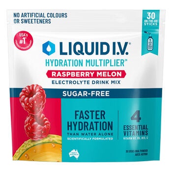Liquid I.V. Hydration Multiplier Sugar Free Raspberry Melon Electrolyte Drink Mix 30 Sachets