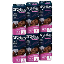 Girls' Overnight Pants, Size 8-15 Years, 48 Pack