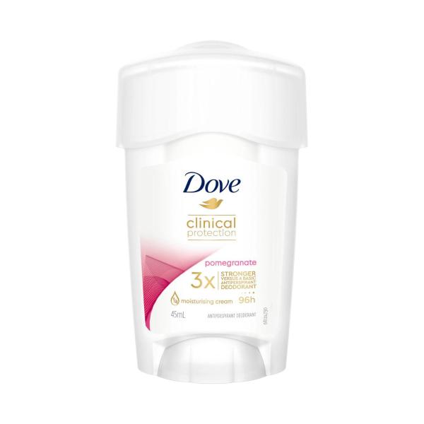 DOVE WOMEN DEODORANT CLINICAL 96HR CREAM POMEGRANATE 45ML