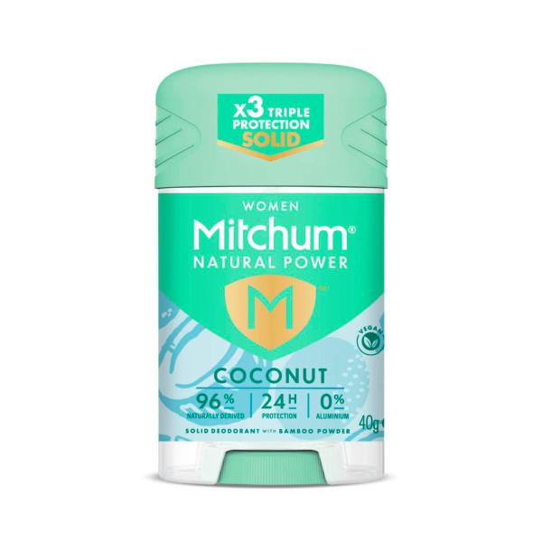 MITCHUM WOMENS NATURAL POWER COCONUT 40G