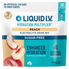 Liquid I.V. Hydration Multiplier Sugar Free Peach Electrolyte Drink Mix 30 Sachets