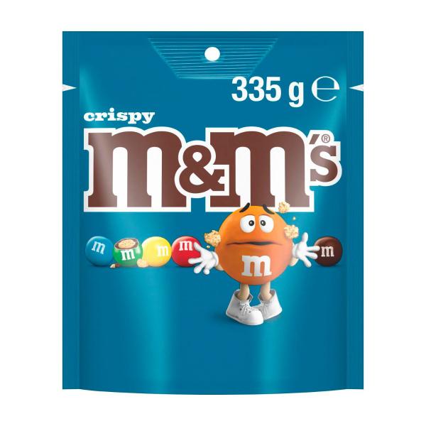 M&M'S CRISPY MILK CHOCOLATE SNACK & SHARE BAG 335G