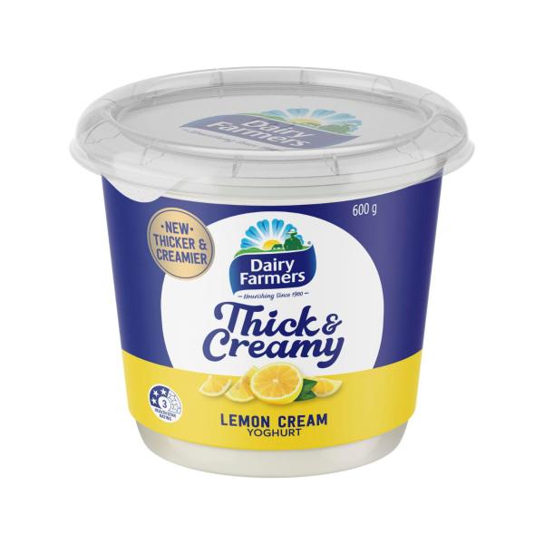 DAIRY FARMERS THICK & CREAMY YOGHURT LEMON 600 GR