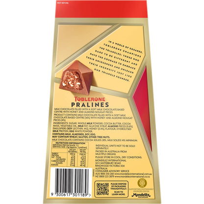 Toblerone Pralines Boxed Chocolate 180g