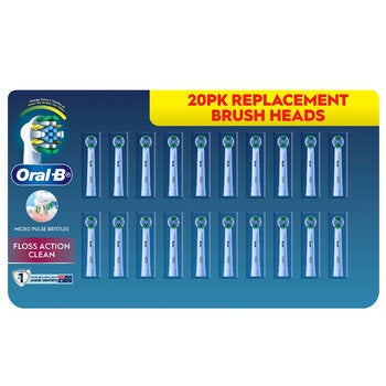 Oral-B Floss Action Clean Electric Toothbrush Refills 20 pack