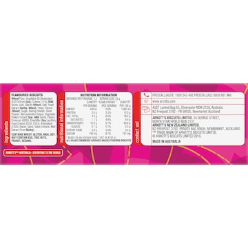 Arnott's Shapes Cheese & Bacon Cracker Biscuits 180g