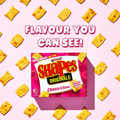 Arnott's Shapes Cheese & Bacon Cracker Biscuits 180g