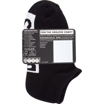 Bonds Kids Low Cut Socks Size 3-8 Assorted 3 pack