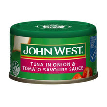 JOHN WEST TUNA:ONION & TOMATO SAVOURY SAUCE 95GRAM