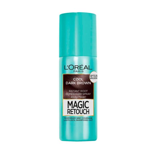 L'OREAL MAGIC RETOUCH SPRAY COOL DARK BROWN 8 75ML